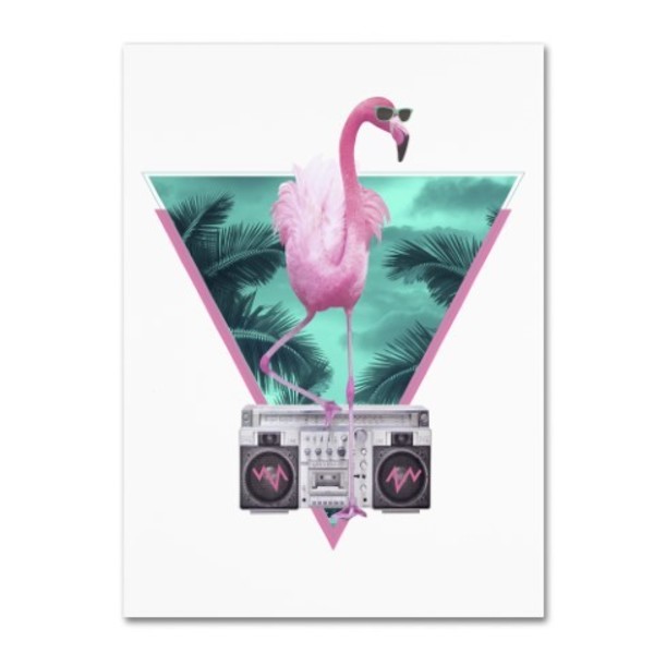 Trademark Fine Art Robert Farkas 'Miami Flamingo' Canvas Art, 14x19 ALI2275-C1419GG